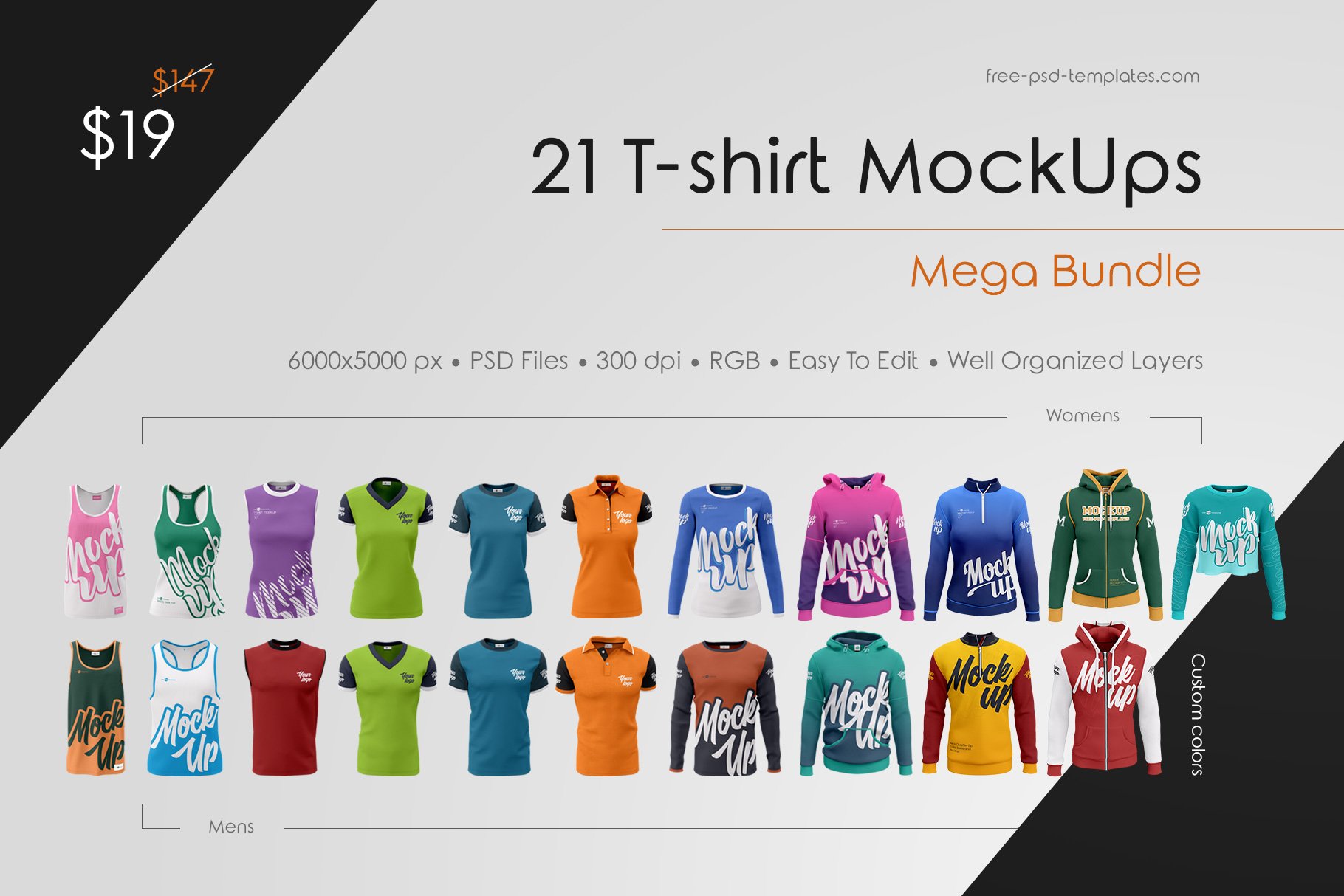 Download T Shirt Mockup Bundle | Download