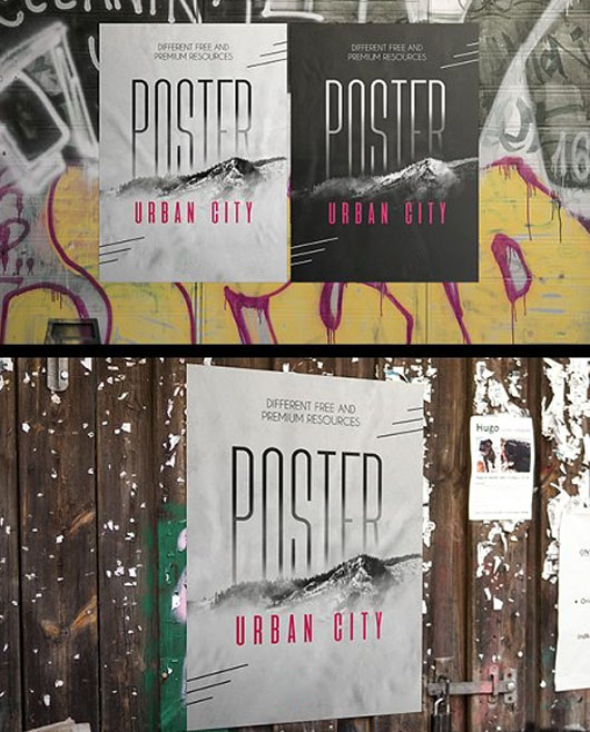 15 Premium Urban City Poster MockUps Download