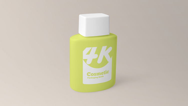 Free Cosmetic Packaging Bottle PSD MockUp in 4k
