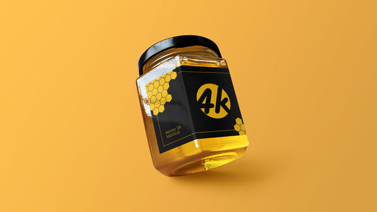Free Honey Jar PSD MockUp in 4k