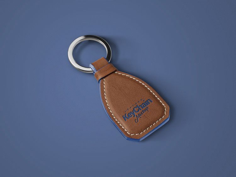 Free Leather Keychain Mockup PSD | Download