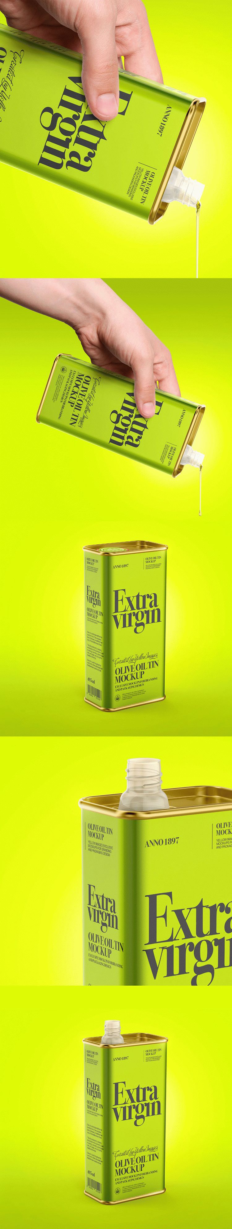 Download Free Olive Oil Tin Can Mockup | Download