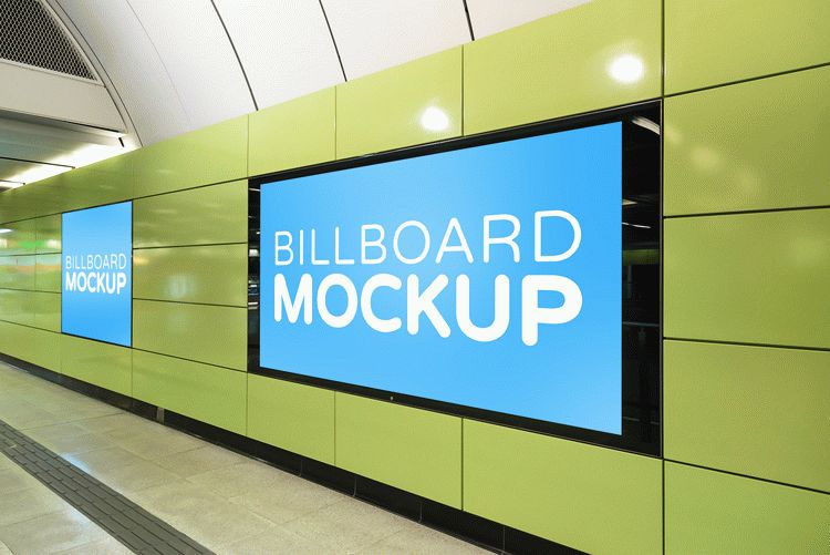 Download Free Subway Billboard Mockup Mockupfree Co