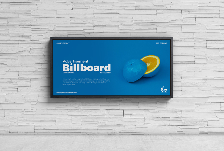 Free Wall Billboard Mockup Download