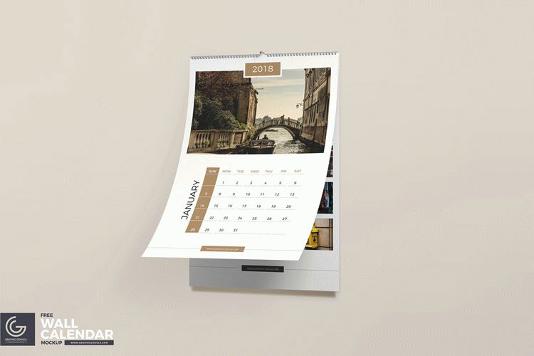 Download Free Wall Calendar Mockup | Download