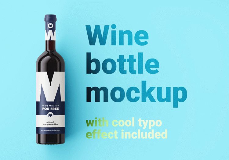 Download Free wine bottle mockup | Download