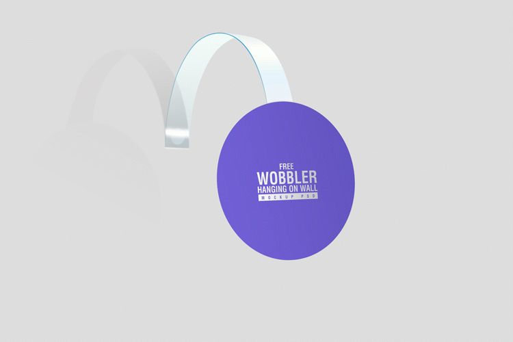 Download Free Wobbler Hanging On Wall Mockup Psd Mockupfree Co