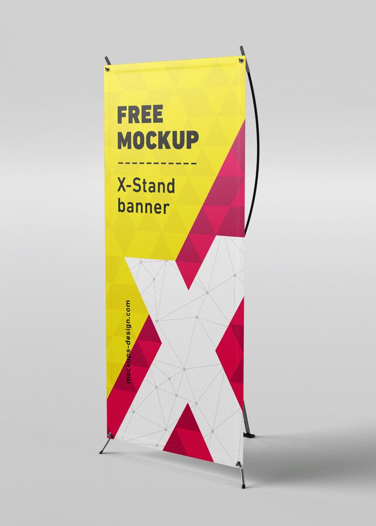 Download Free X Stand Banner Mockups Download PSD Mockup Templates