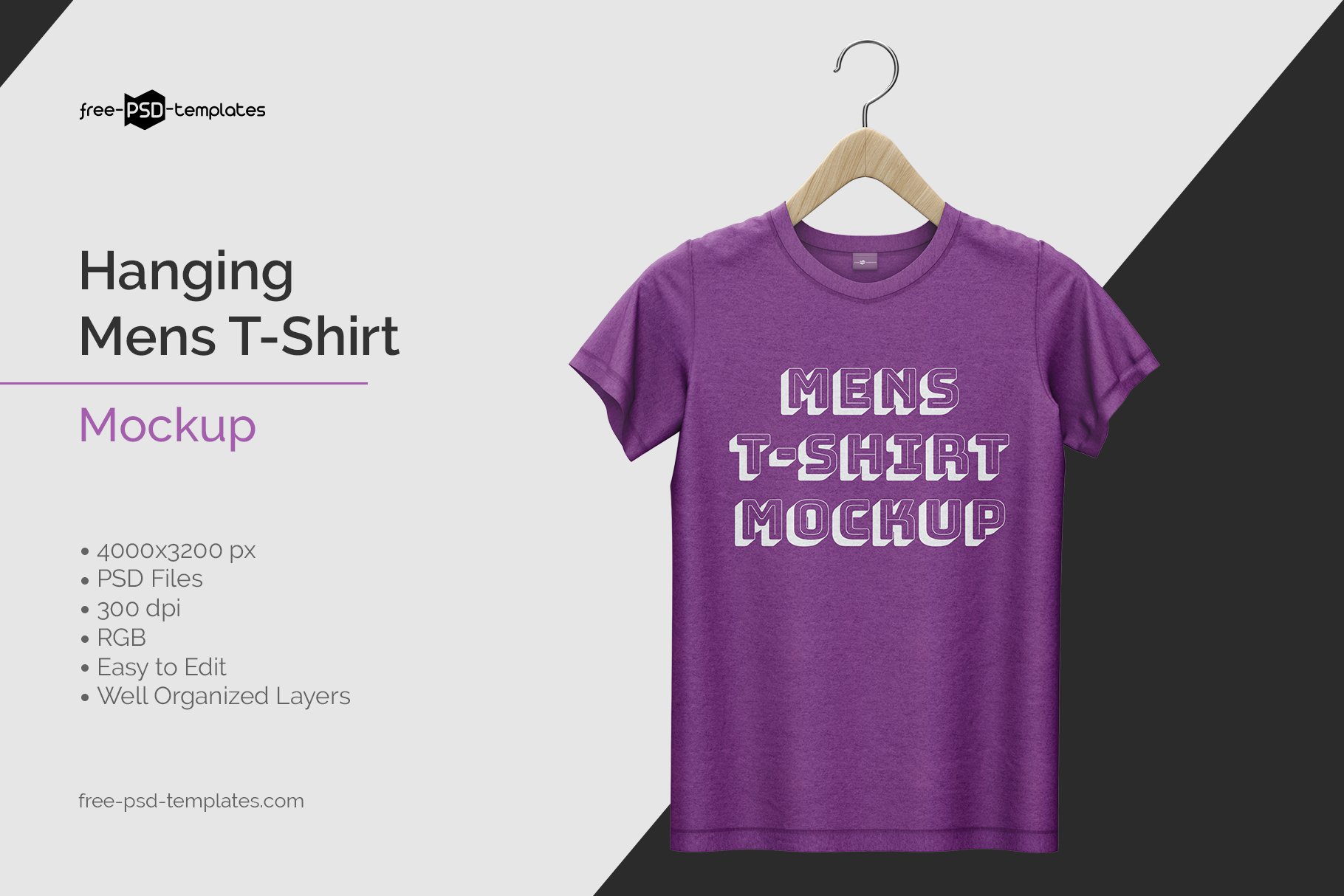 Download Hanging Mens T-Shirt Mockup | Download