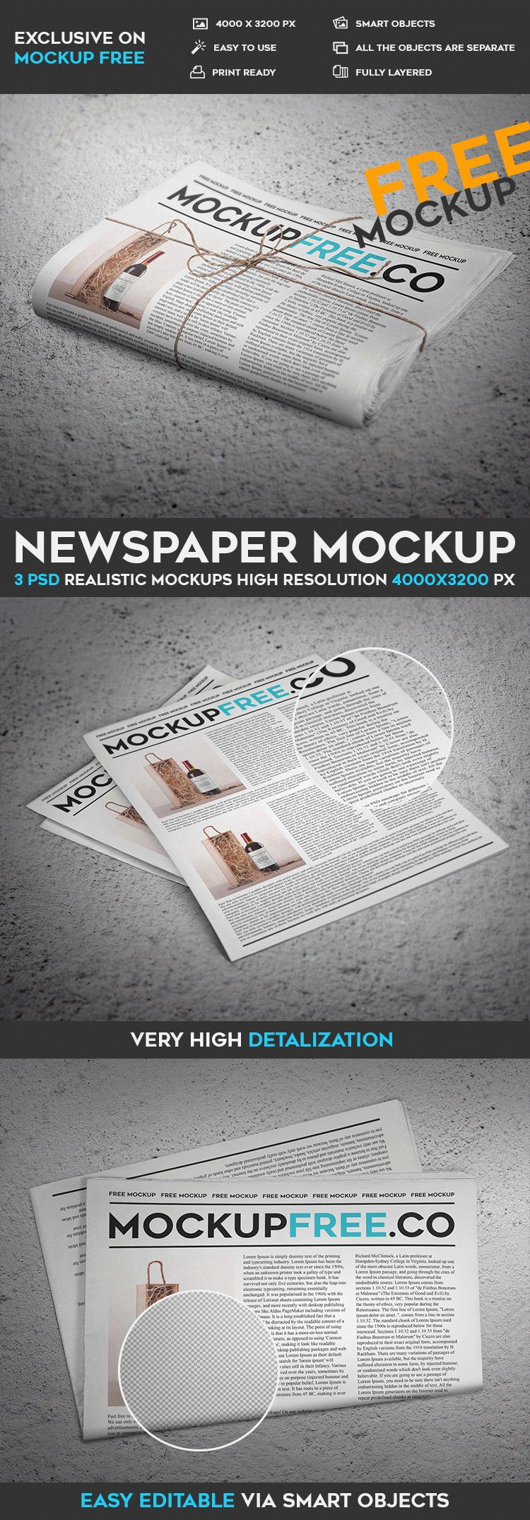 Download Newspaper / Newsletter Free PSD Mockup | Download