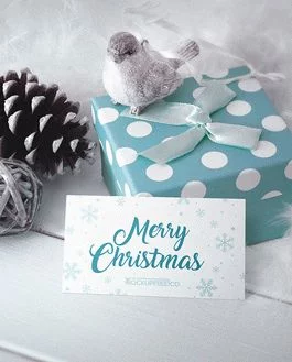 Business Card in Christmas Scenery – Free PSD Mockup