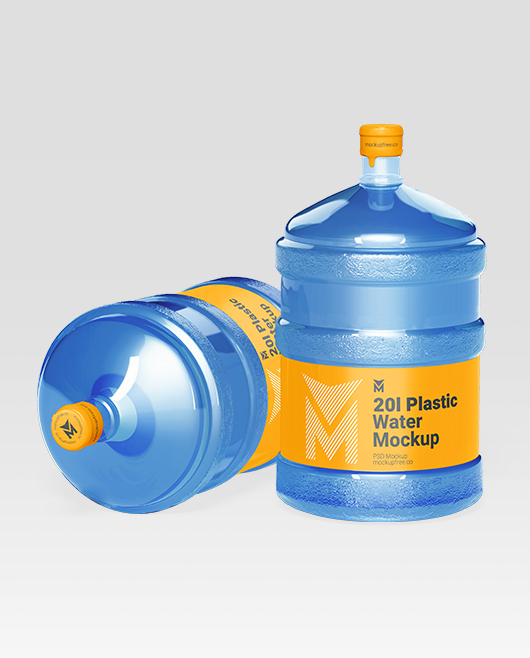 20l Plastic Water Bottle Mockup for Photoshop (PSD)