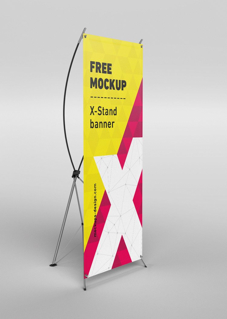 Download Free X Stand Banner Mockups Mockupfree Co