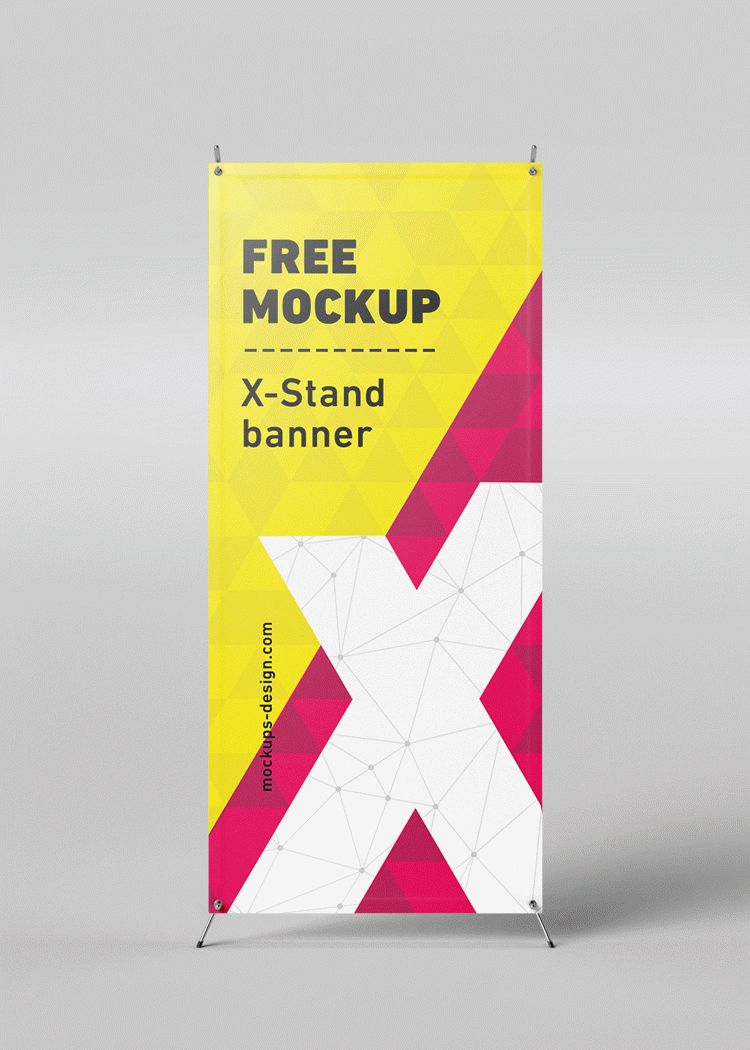 X Banner Mockup Free Download