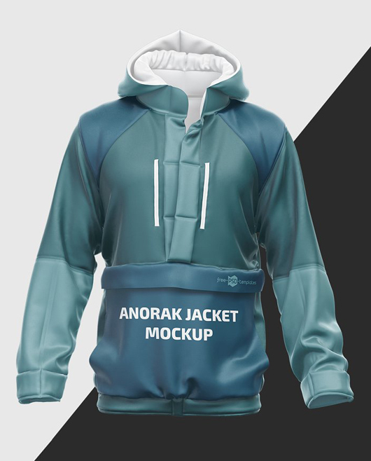Download Mens Anorak Jacket Mockup Mockupfree Co