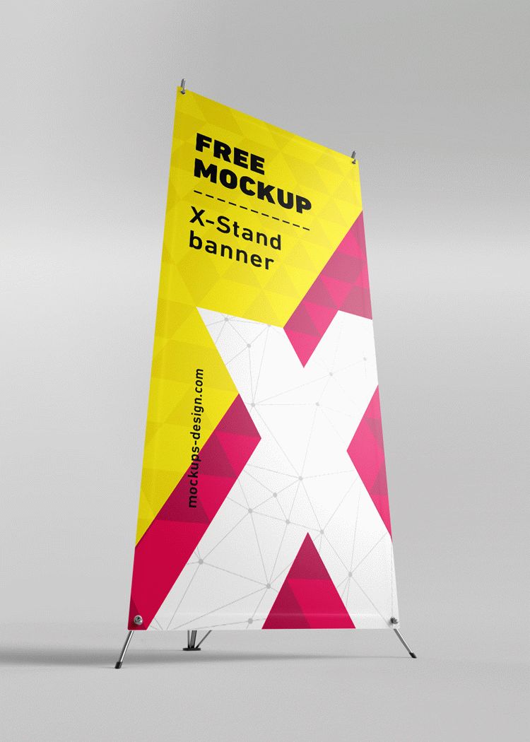 Download Free X-Stand banner mockups | Download