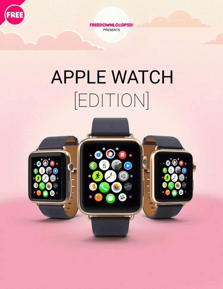 Apple Watch Edition PSD Mockup