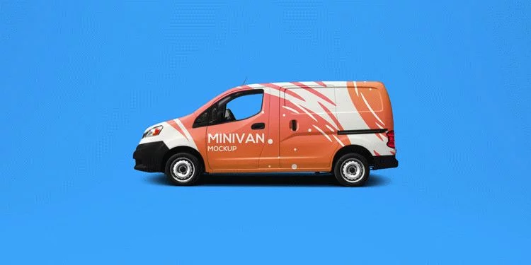 Free Minivan Mockup PSD