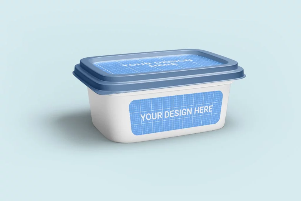 Free Plastic Container PSD Mockup Template