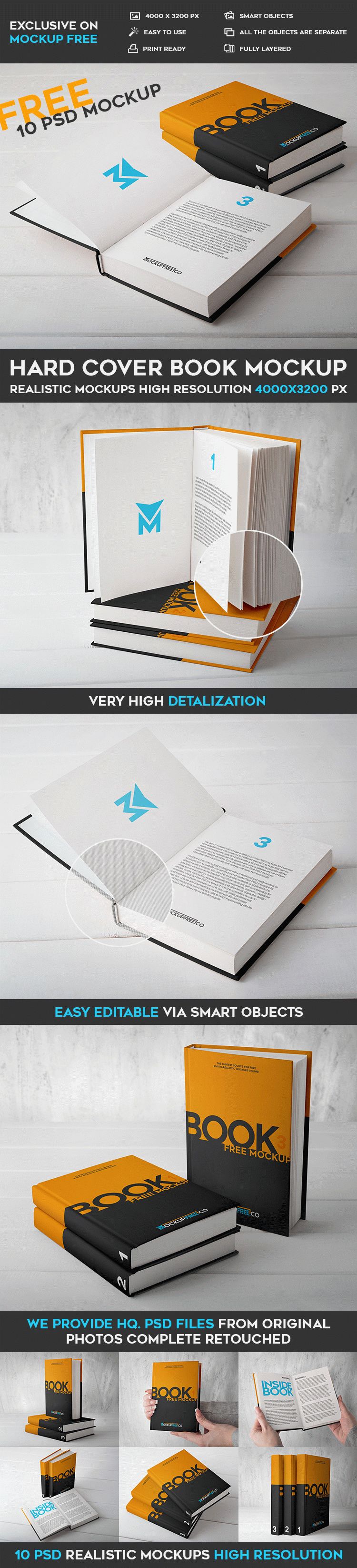 Download Hard Cover Book - 10 Premium High Quality PSD Mockups