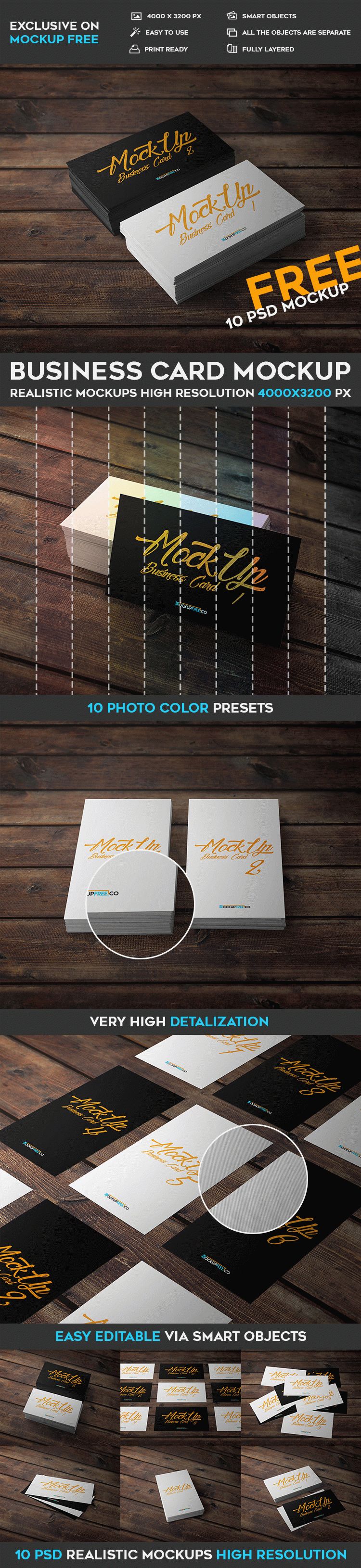 Business Card – 10 Free PSD Mockups