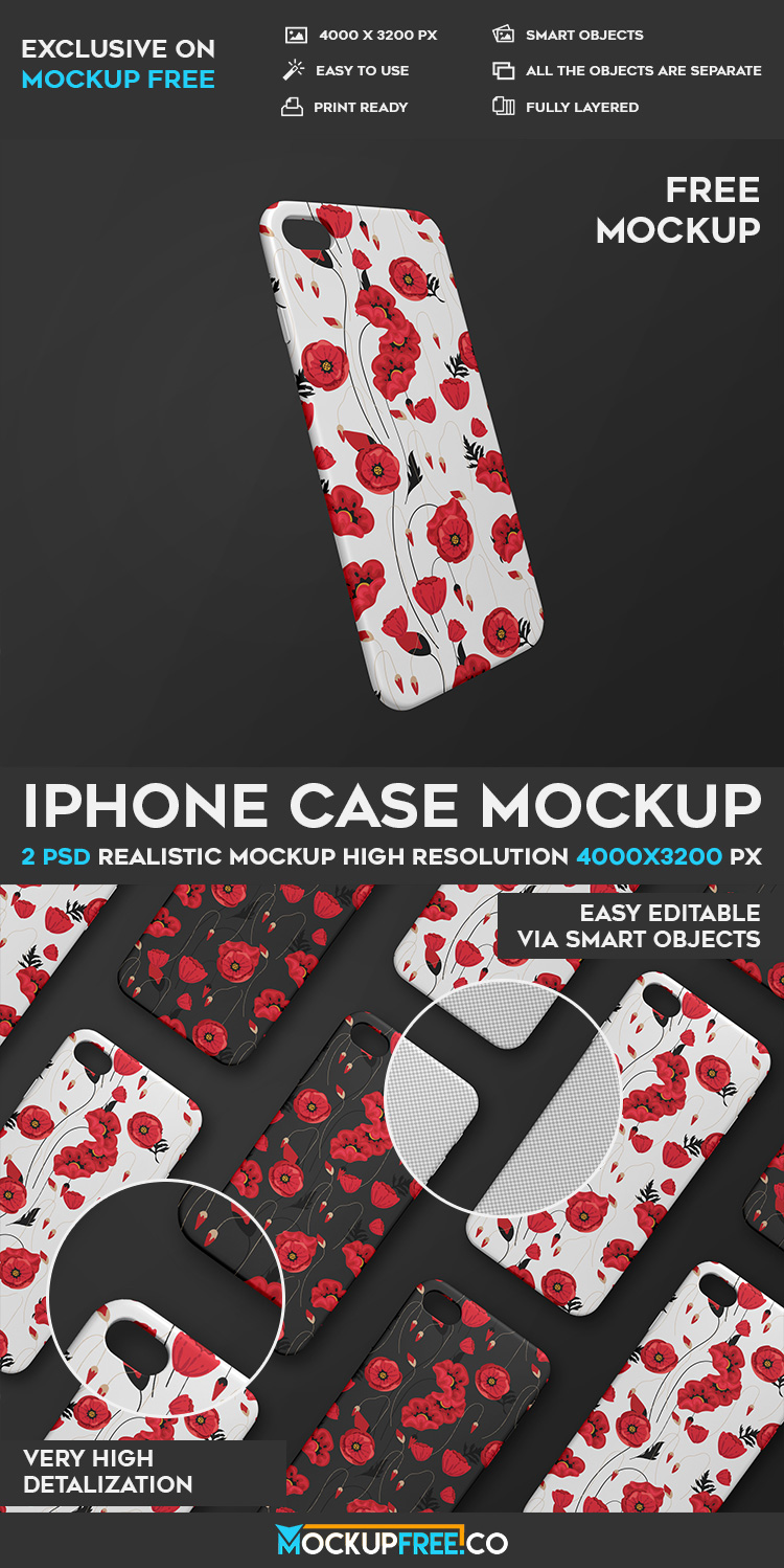 Download iPhone Case - 2 Free PSD Mockups | Download