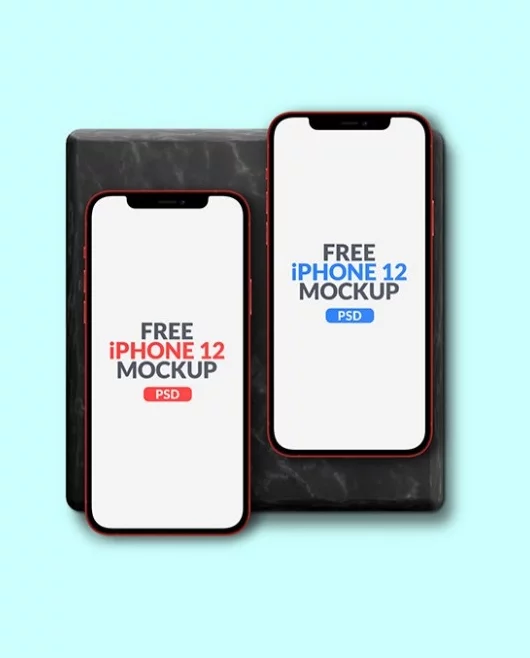 Free iPhone 12 PSD Mockup