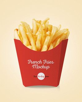 Download Free French Fries Packaging Mockup PSD | Download