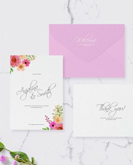 Free Invitation Card Mockup For Wedding & Greetings