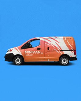 Free Minivan Mockup PSD