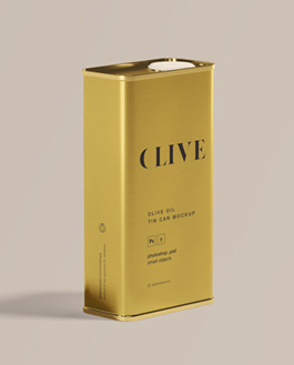 Free Olive Oil Tin Can Mockup