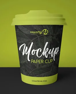 Free Paper Cup PSD MockUp in 4k