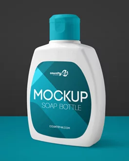 Free Soap Bottle PSD MockUp in 4k