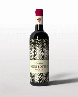 Free Stylish Wine bottle mockup