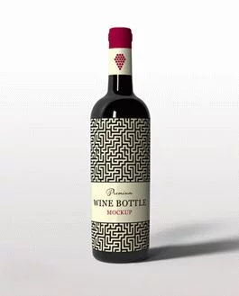 Free Stylish Wine bottle PSD mockup