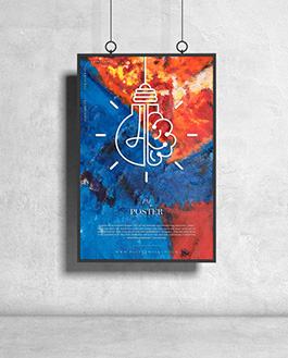 Download Hanging PSD Poster Mockup Design | Download PSD Mockup Templates