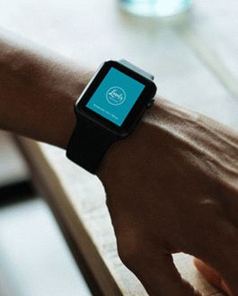 Mockup template with Apple Watch on Wrist