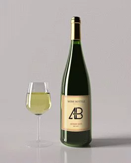 Free Realistic Wine Bottle PSD Mockup Vol.2
