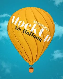 Air Balloon – Free PSD Mockup