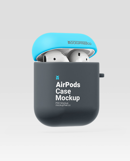 AirPods Case Mockup Template Set In PSD Format