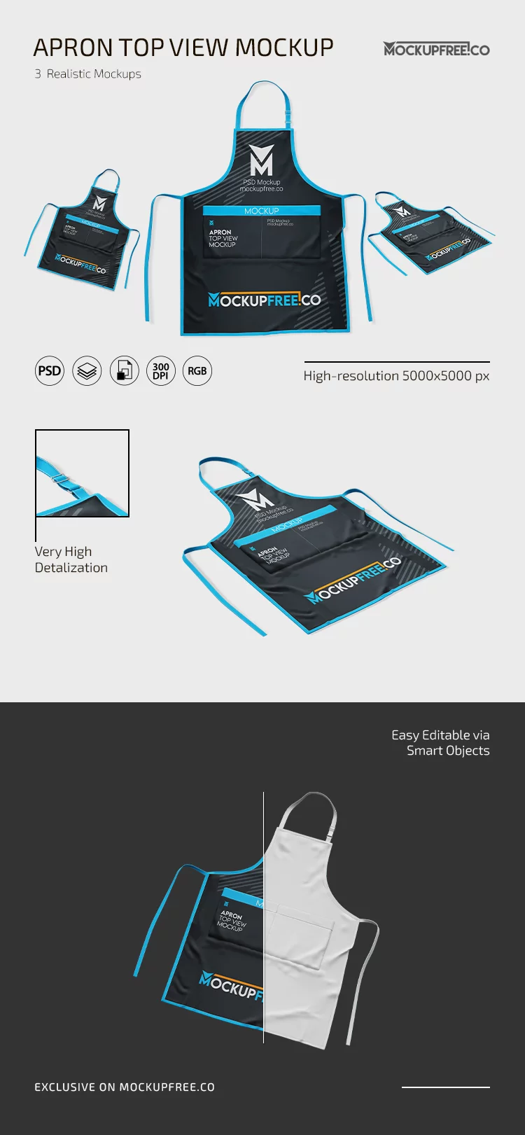 Apron Top View Mockup