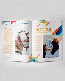 Bi-Fold Brochure – 2 Free PSD Mockups