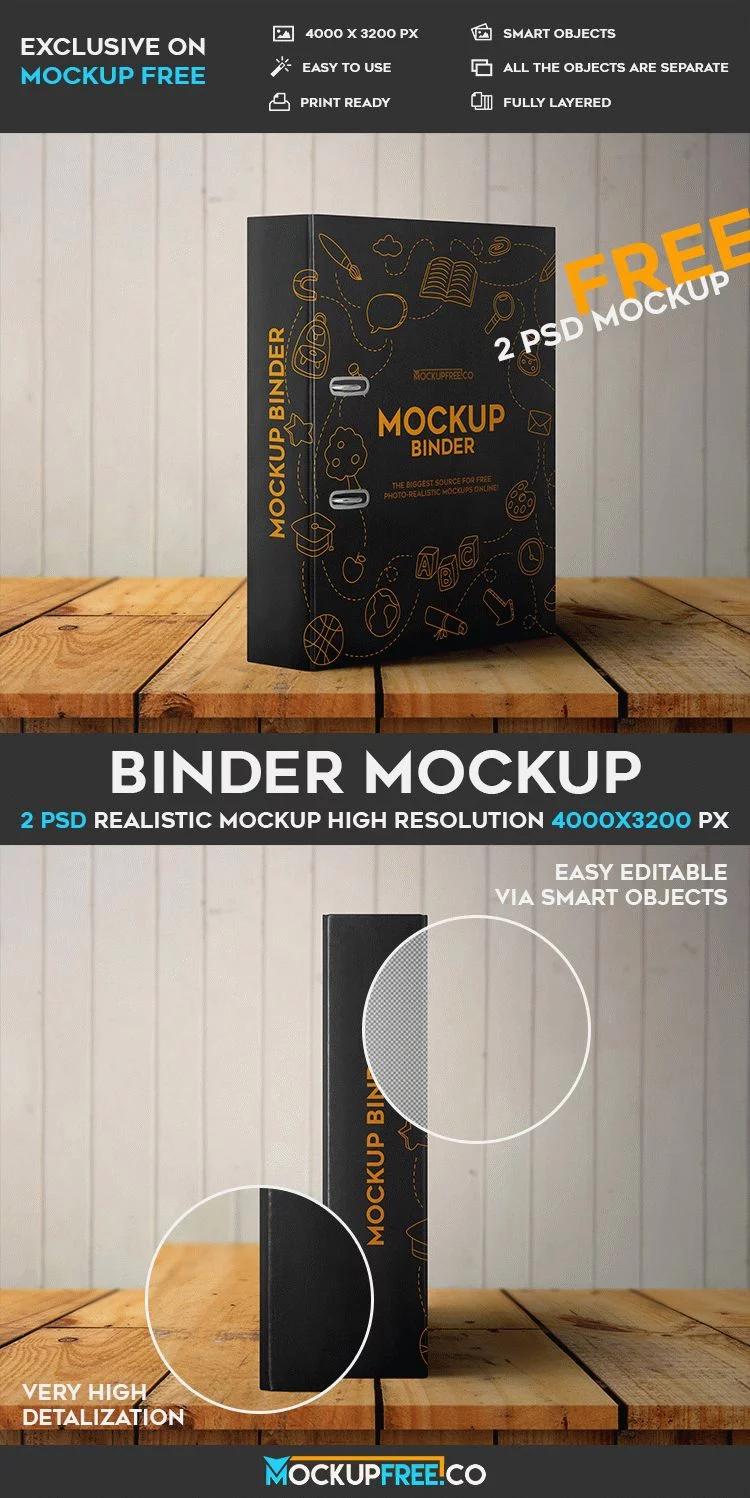 Binder – 2 Free PSD Mockups