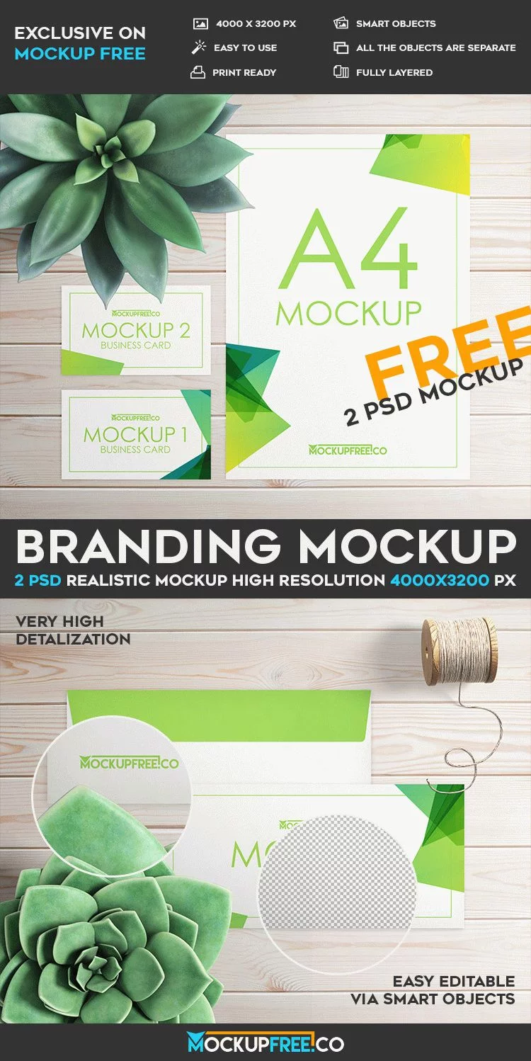 Branding – 2 Free PSD Mockups