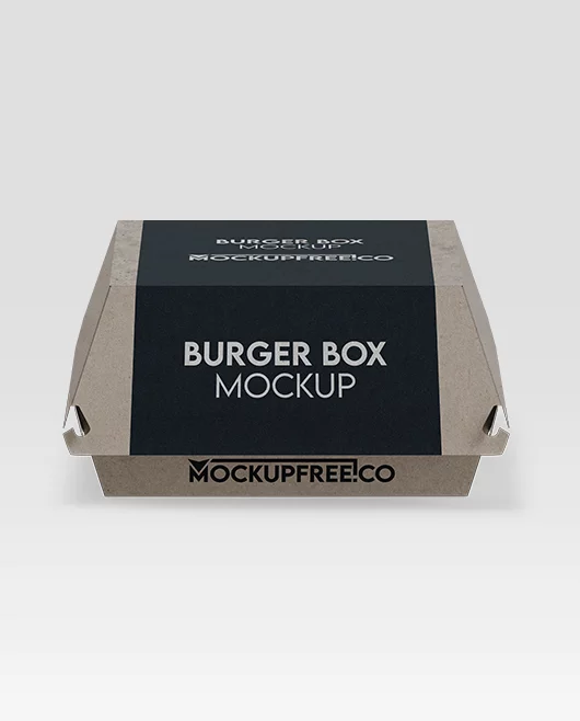 Burger Box Mockup PSD