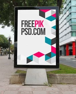 Bus Stop Poster Mockup Free Psd