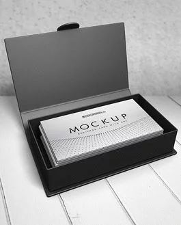 Business Card with Box – 2 Free PSD Mockups