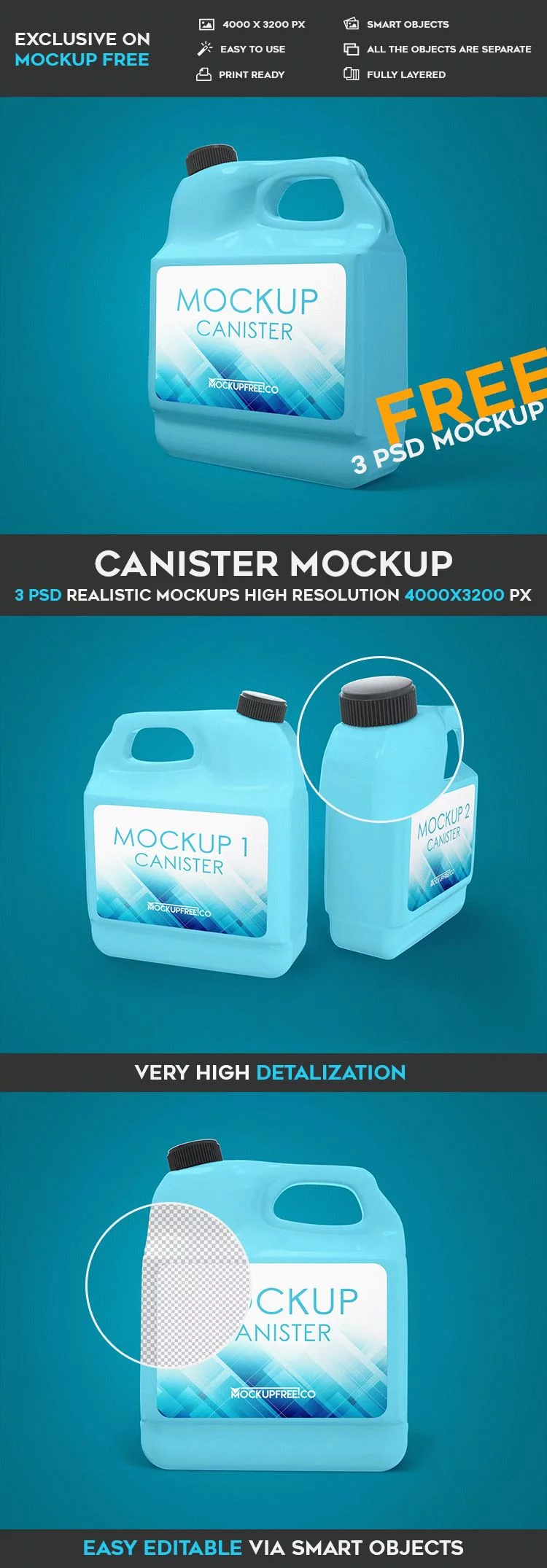 Canister – 3 Free PSD Mockups