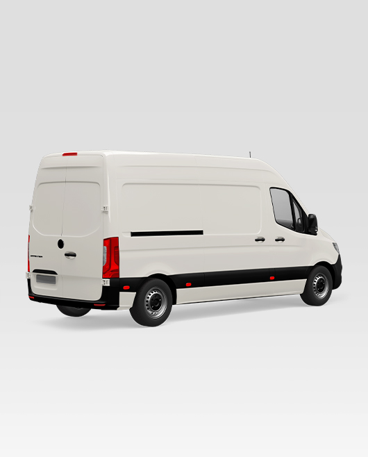 Cargo Minivan Back Half Side View PSD Mockup for Photoshop