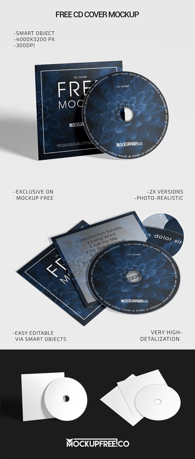 CD Cover – 2 Free PSD Mockups